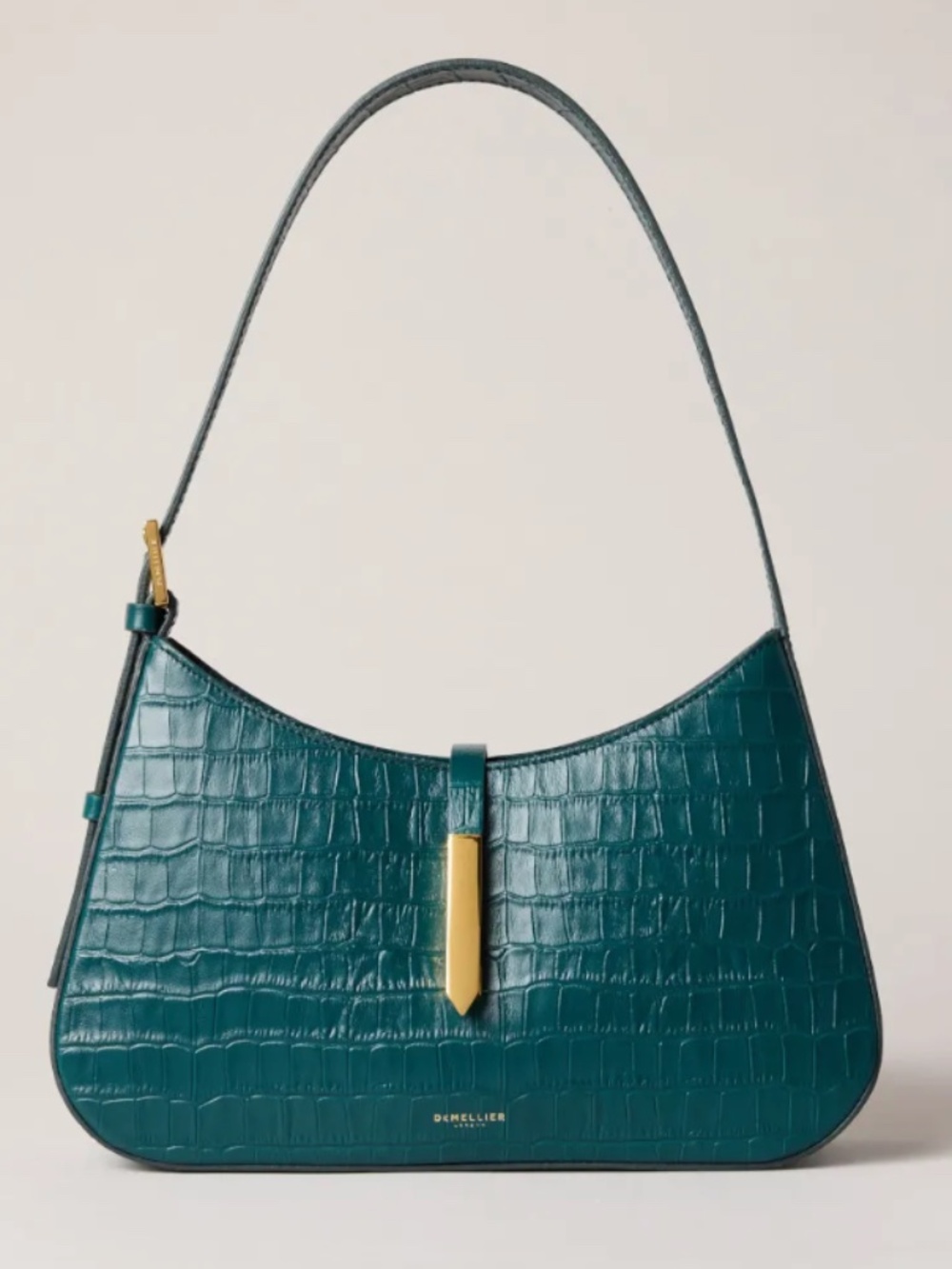 DeMellier Tokyo Green Leather Shoulder Bag